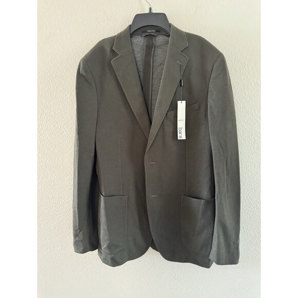 bar III Slim-Fit Knit Sport Coat blazer size 40R dark Green casual soft tailored - Picture 3 of 16